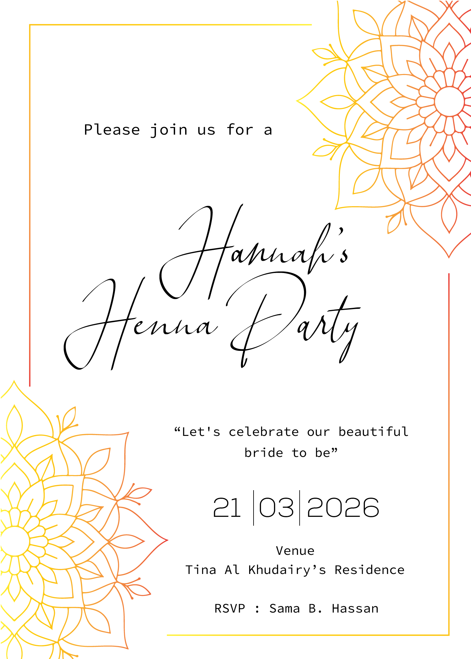Invitation Design by Brandaura for this project | Design #36679562