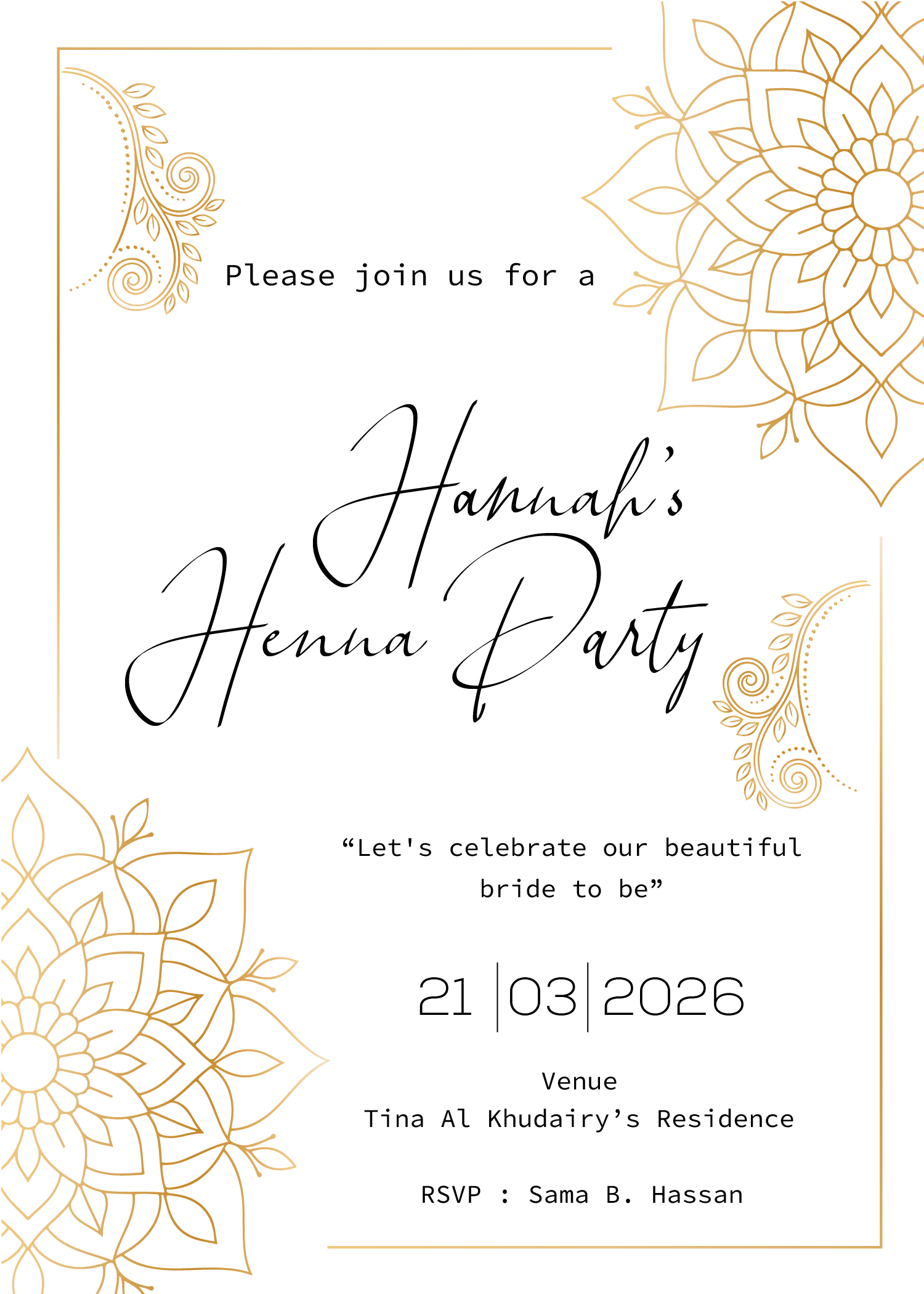 Invitation Design by Brandaura for this project | Design #36682012