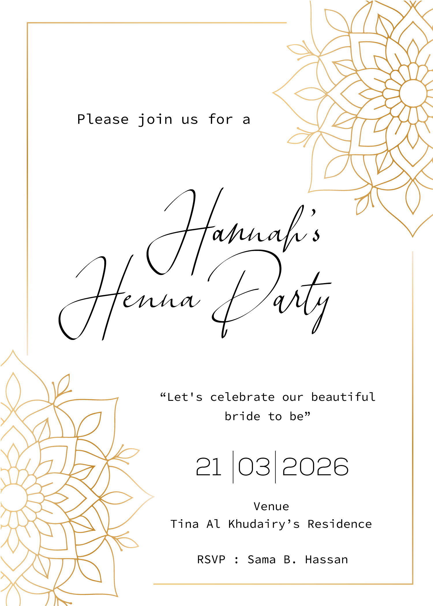 Invitation Design by Brandaura for this project | Design #36682013