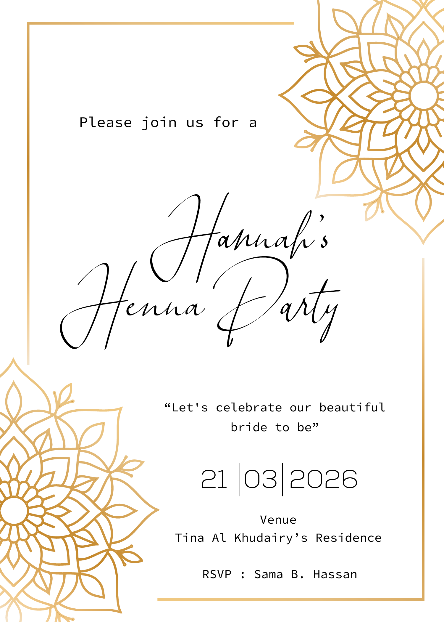 Invitation Design by Brandaura for this project | Design #36682014