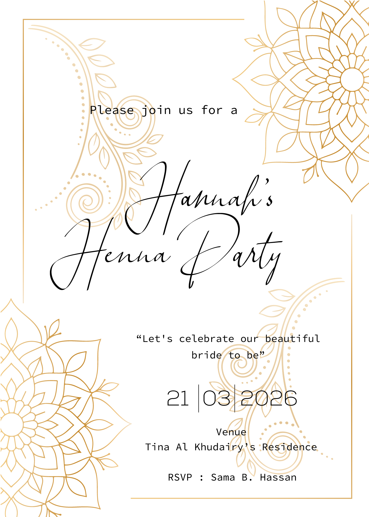 Invitation Design by Brandaura for this project | Design #36682015