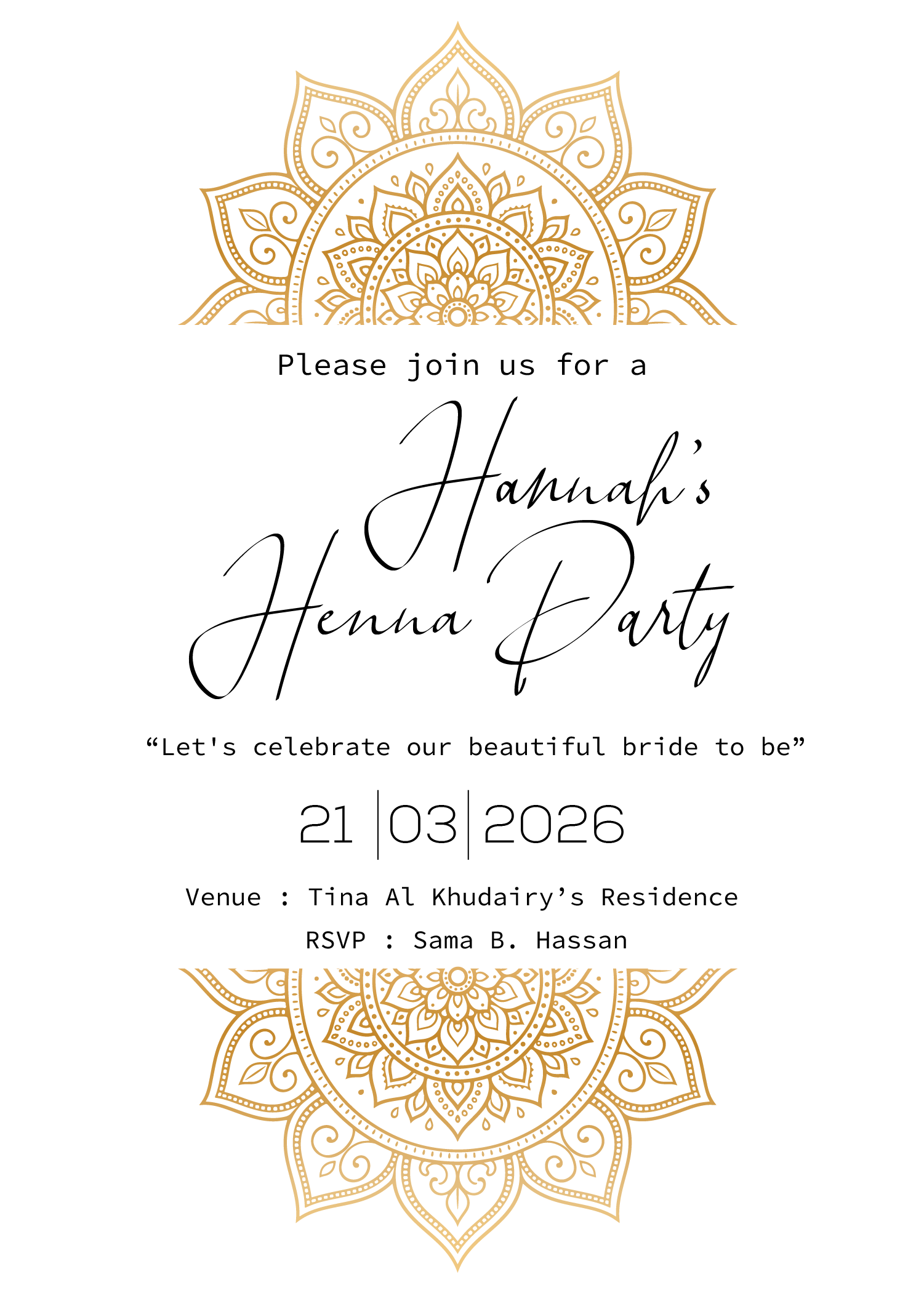 Invitation Design by Brandaura for this project | Design #36682438