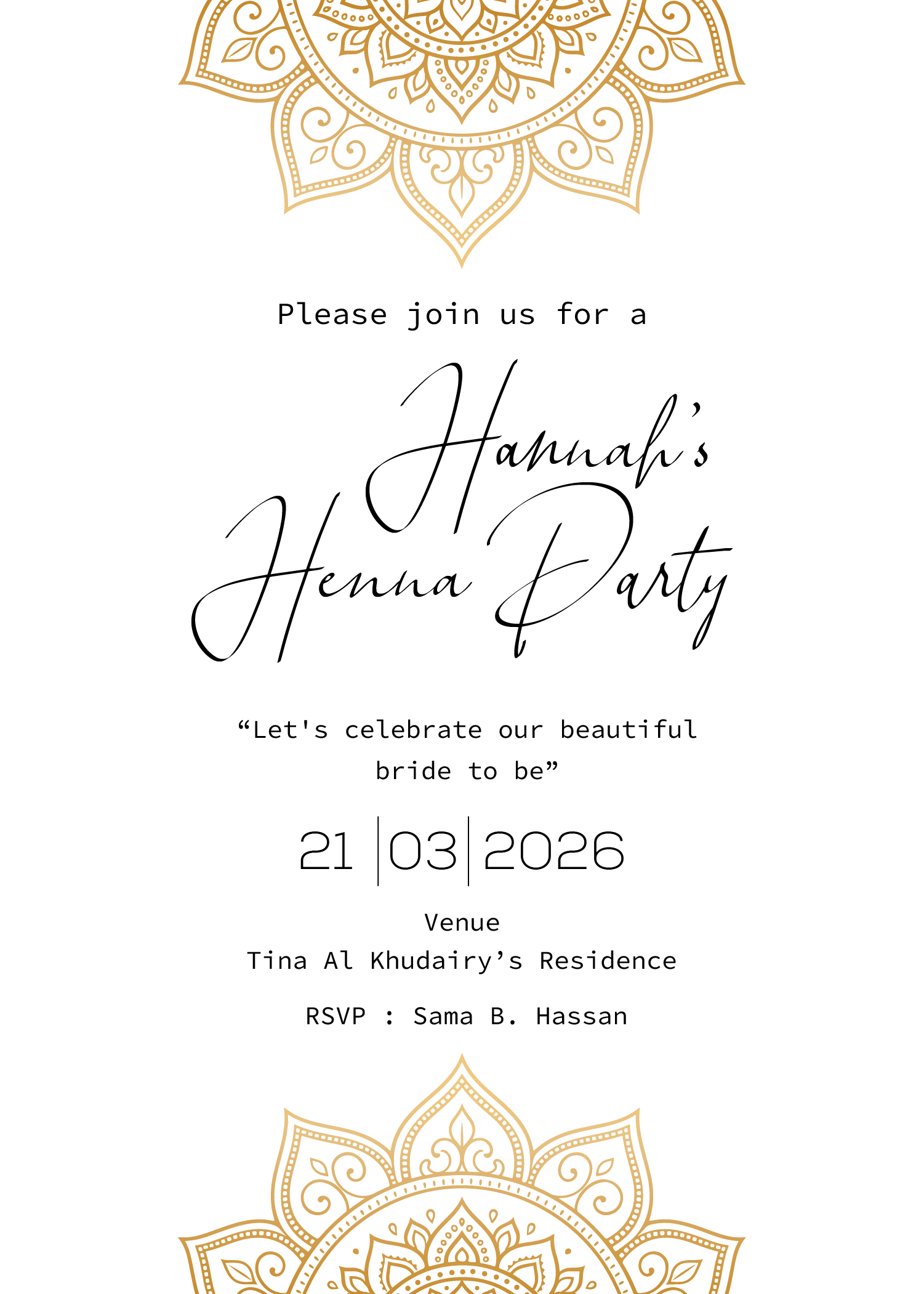Invitation Design by Brandaura for this project | Design #36682439