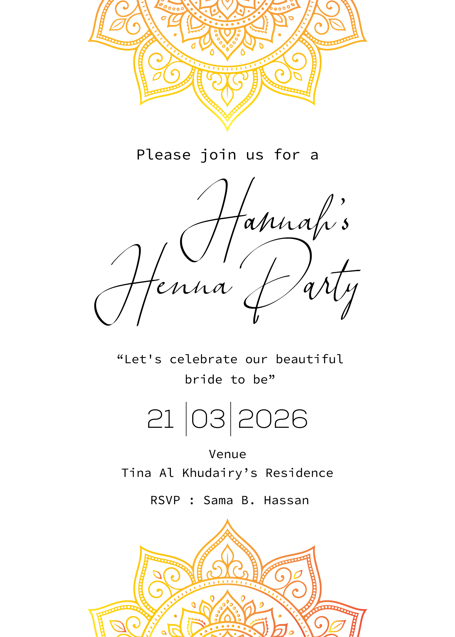 Invitation Design by Brandaura for this project | Design #36682567
