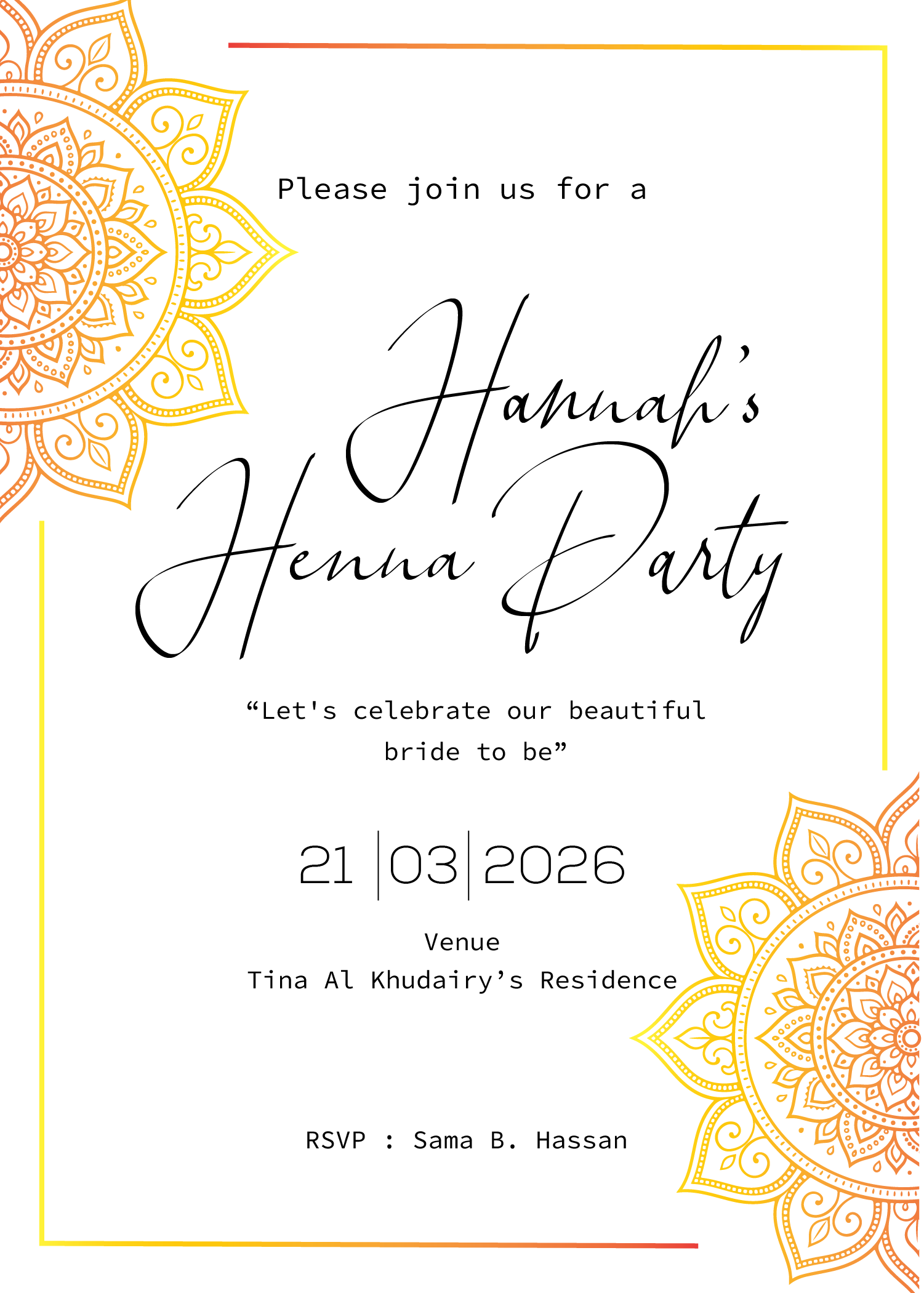 Invitation Design by Brandaura for this project | Design #36682568