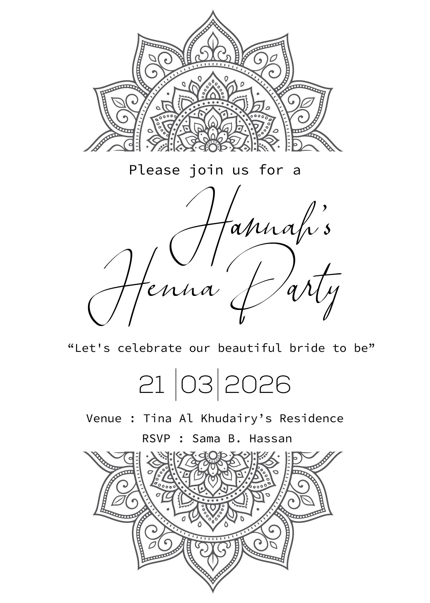 Invitation Design by Brandaura for this project | Design #36682576