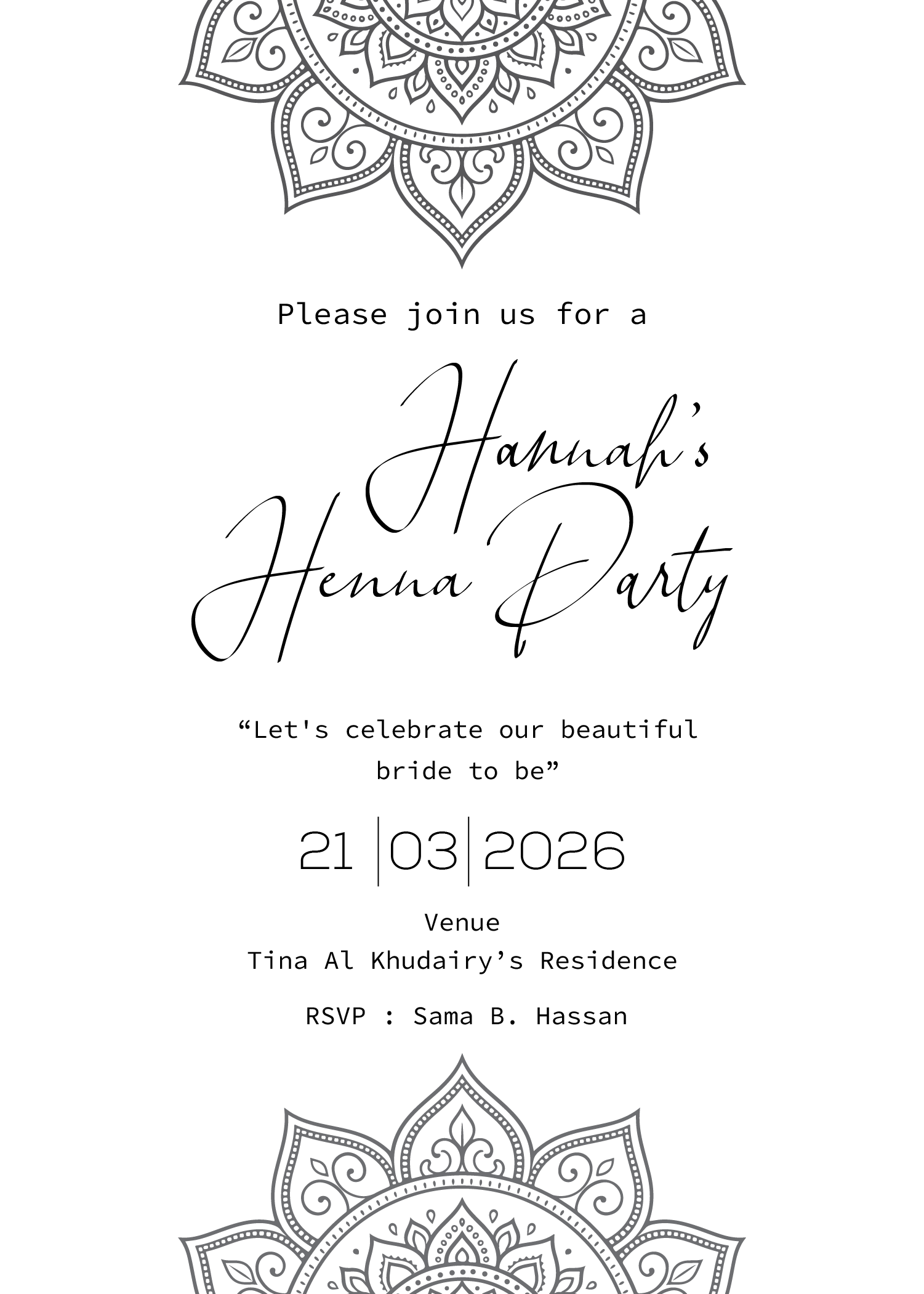 Invitation Design by Brandaura for this project | Design #36682577