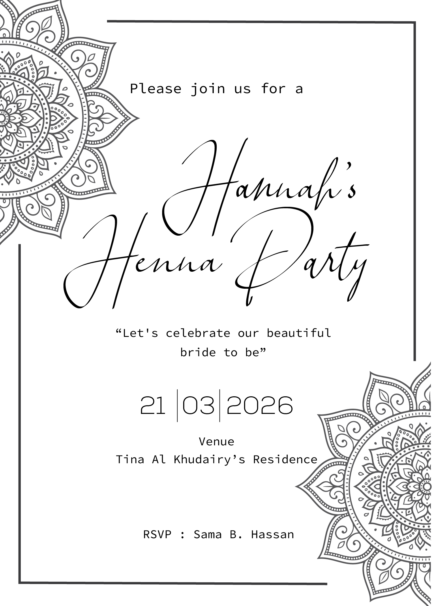 Invitation Design by Brandaura for this project | Design #36682578