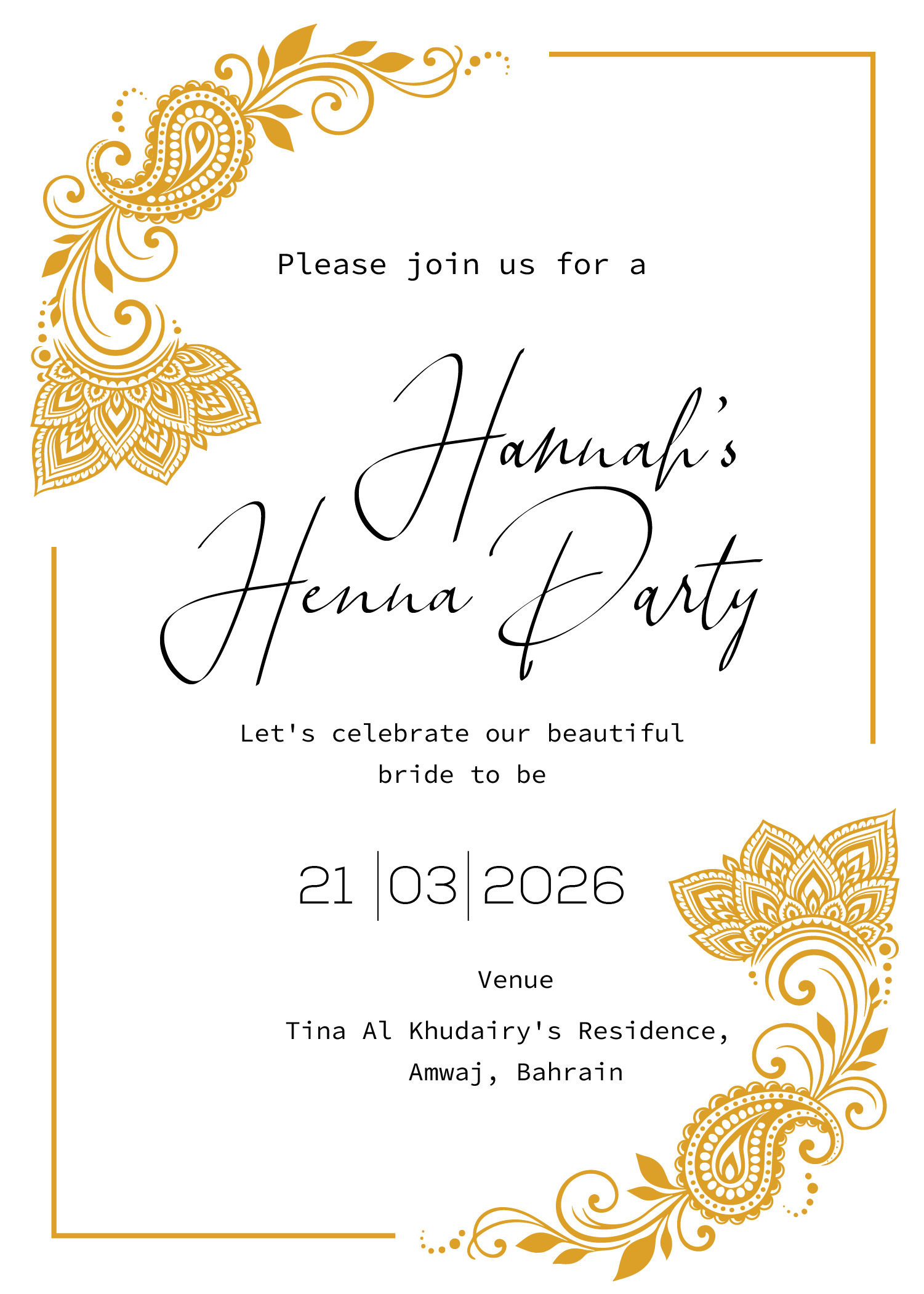 Invitation Design by Brandaura for this project | Design #36686497