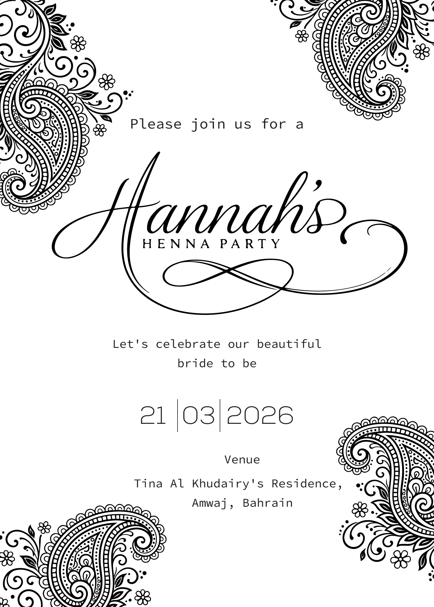 Invitation Design by Brandaura for this project | Design #36688350