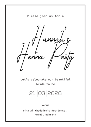 Invitation Design by Brandaura for this project | Design: #36693484