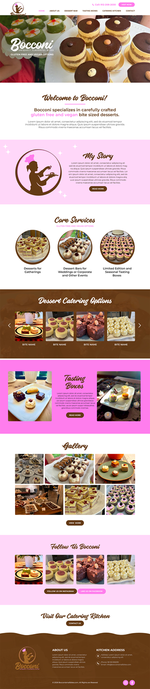 Web Design par MAHABA pour Bocconi - Small bite catering LLC | Design : #36672745
