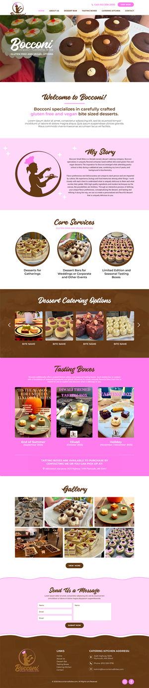 Web Design par MAHABA pour Bocconi - Small bite catering LLC | Design : #36676902