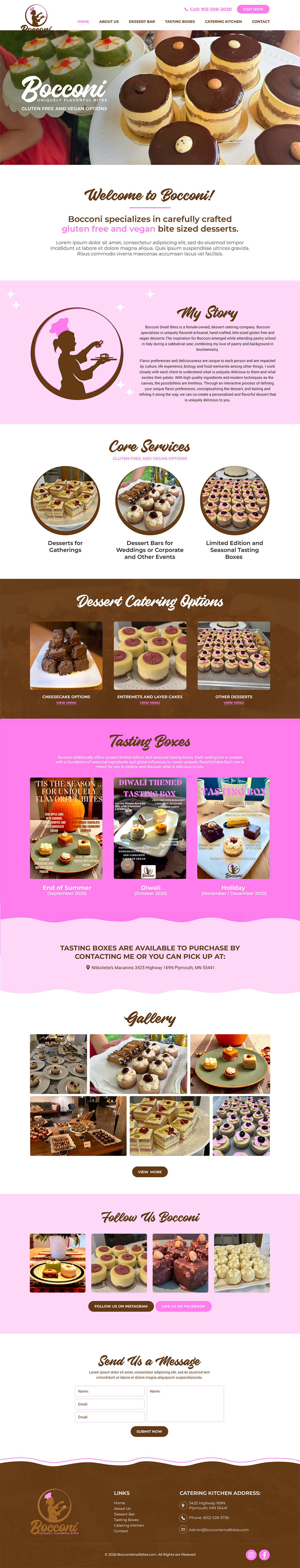 Web Design par MAHABA pour Bocconi - Small bite catering LLC | Design #36678502