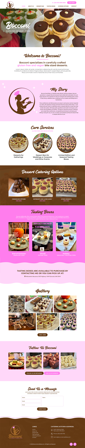 Diseño Web por MAHABA para Bocconi - Small bite catering LLC | Diseño: #36678502