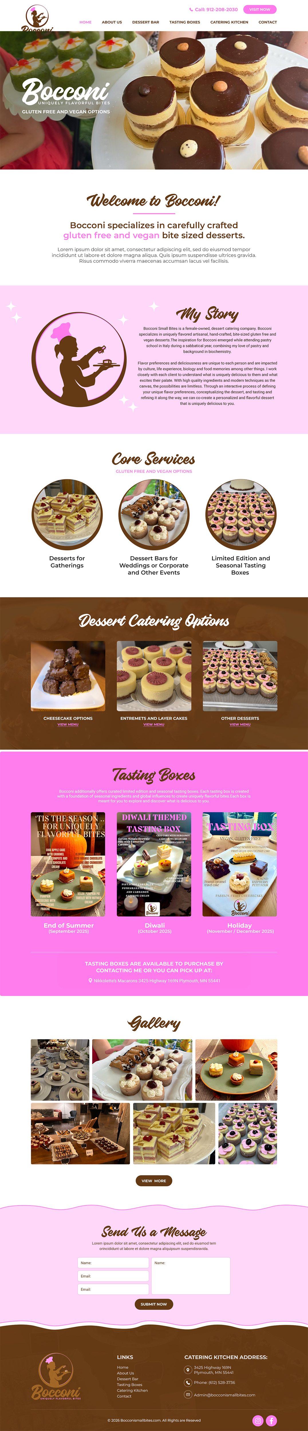 Diseño Web por MAHABA para Bocconi - Small bite catering LLC | Diseño: #36678503