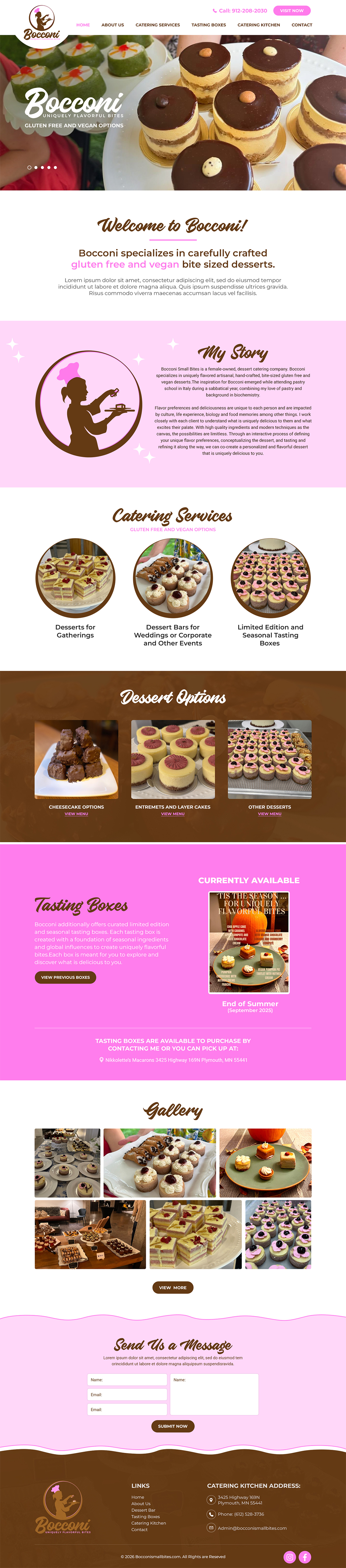 Web Design by MAHABA for Bocconi - Small bite catering LLC | Design #36681824
