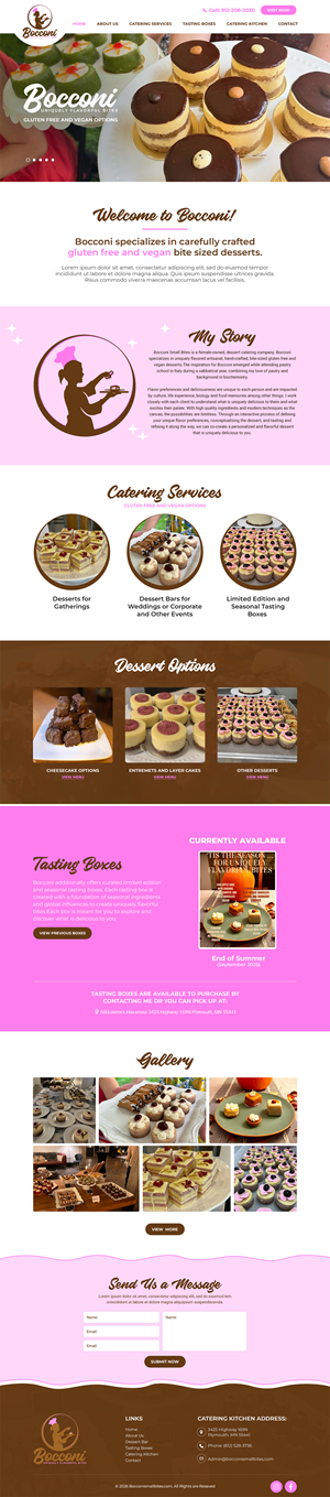 Diseño Web por MAHABA para Bocconi - Small bite catering LLC | Diseño: #36681824