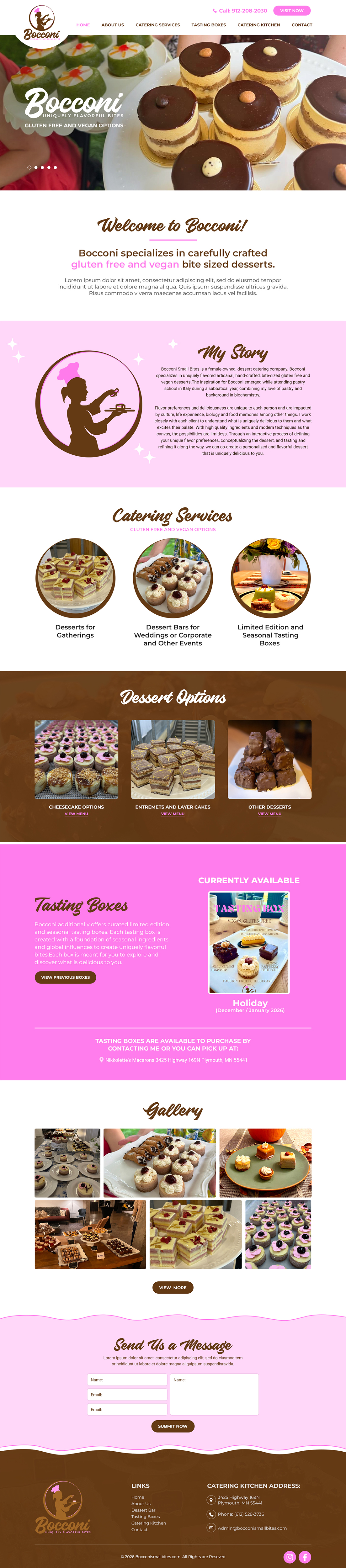 Web Design by MAHABA for Bocconi - Small bite catering LLC | Design #36705045