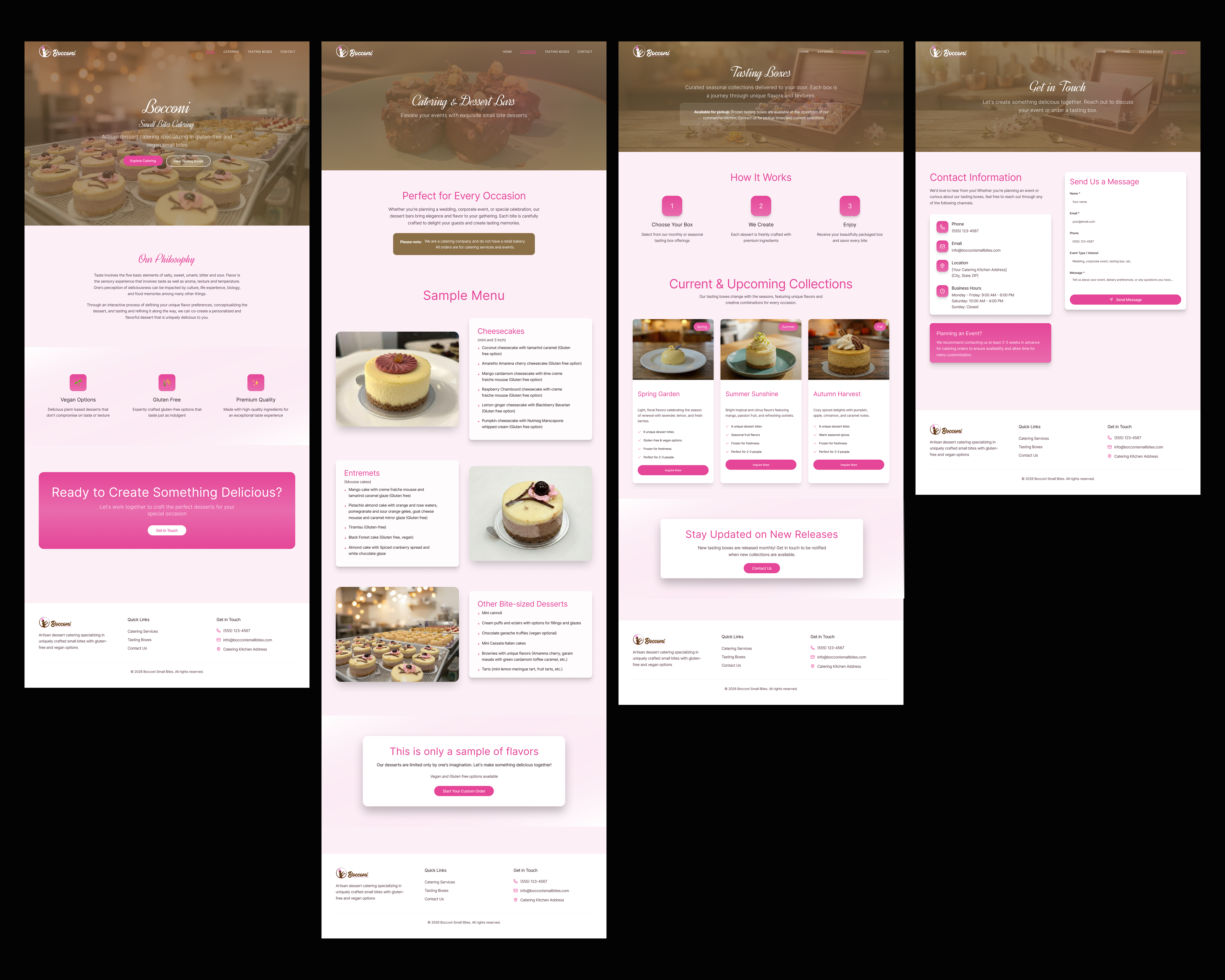 Web Design by Amer Flihan (RBD) for Bocconi - Small bite catering LLC | Design #36666093