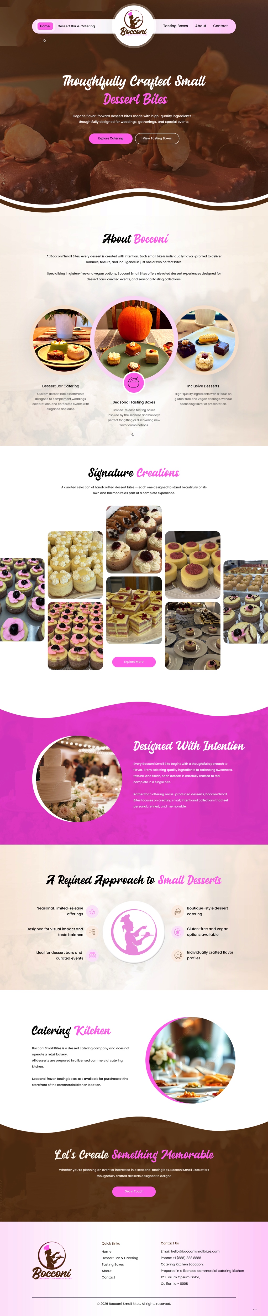 Web Design by pb for Bocconi - Small bite catering LLC | Design #36670675