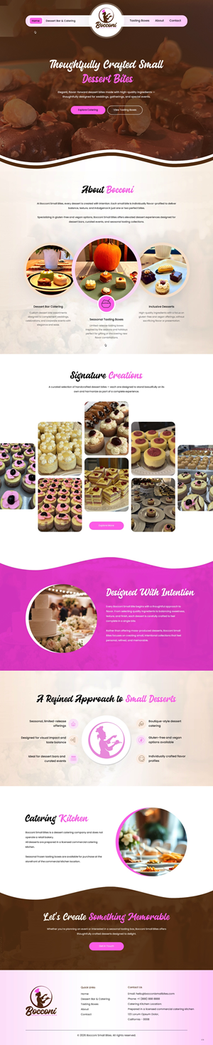 Diseño Web por pb para Bocconi - Small bite catering LLC | Diseño: #36670675