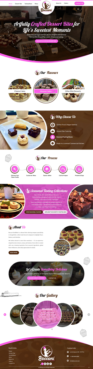 Diseño Web por pb para Bocconi - Small bite catering LLC | Diseño: #36670676