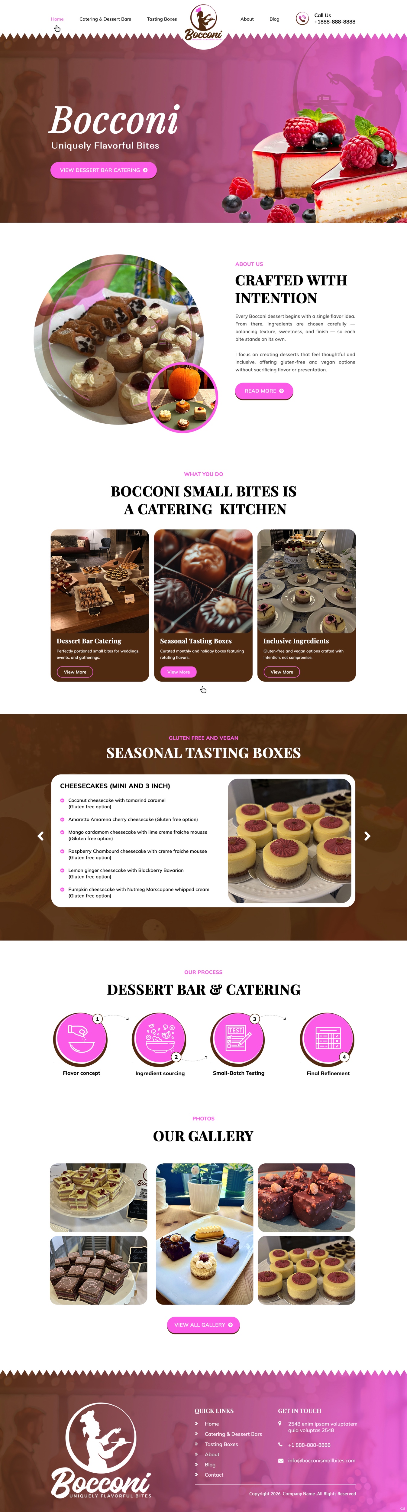 Web Design par pb pour Bocconi - Small bite catering LLC | Design #36670678