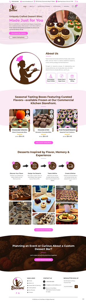 Diseño Web por pb para Bocconi - Small bite catering LLC | Diseño: #36670679