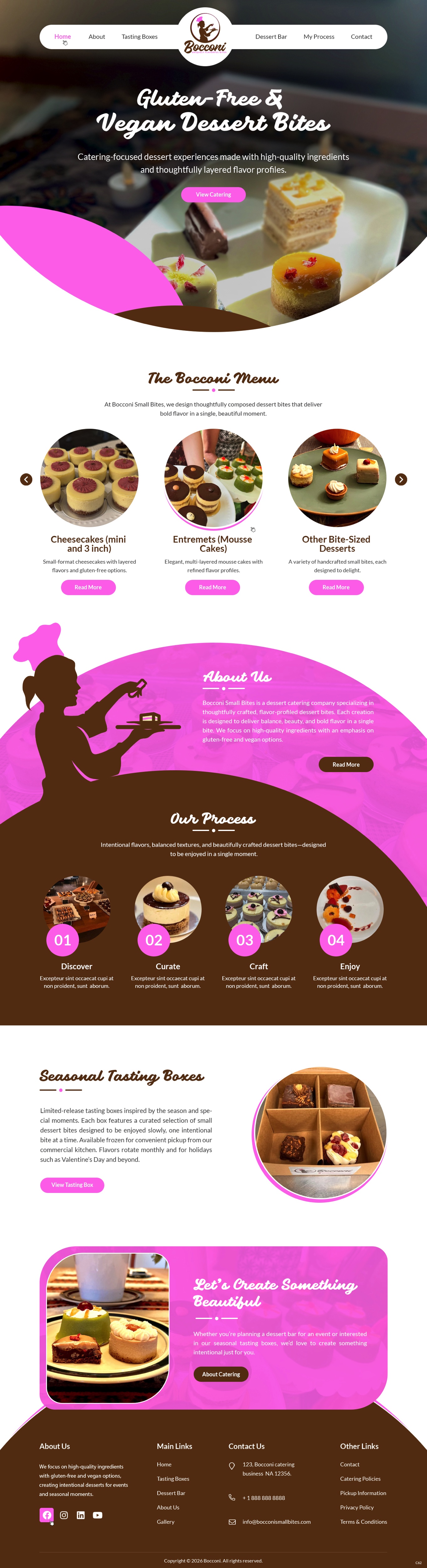 Web Design by pb for Bocconi - Small bite catering LLC | Design #36670683