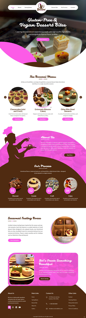 Diseño Web por pb para Bocconi - Small bite catering LLC | Diseño: #36670683
