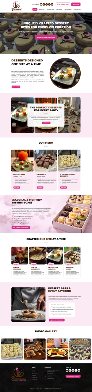 Diseño Web por pb para Bocconi - Small bite catering LLC | Diseño: #36670684