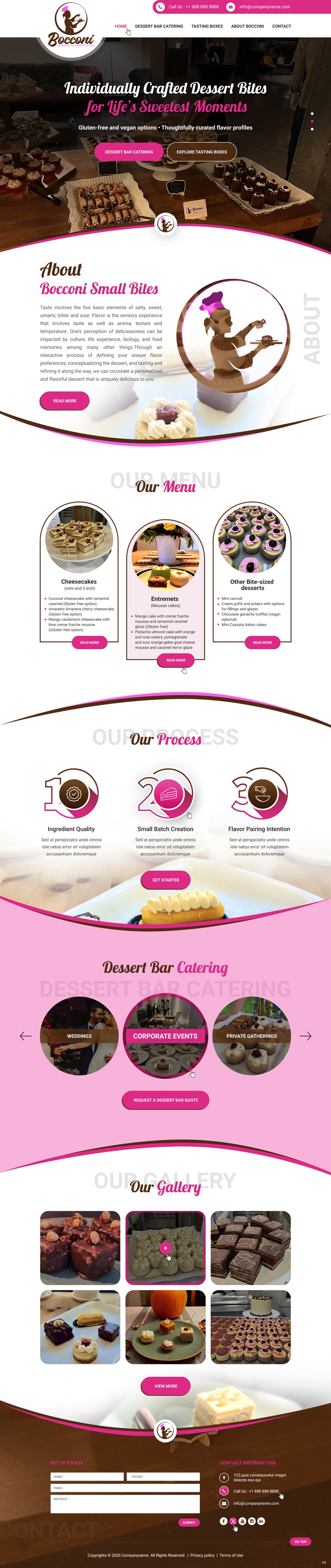 Web Design by pb for Bocconi - Small bite catering LLC | Design #36670685