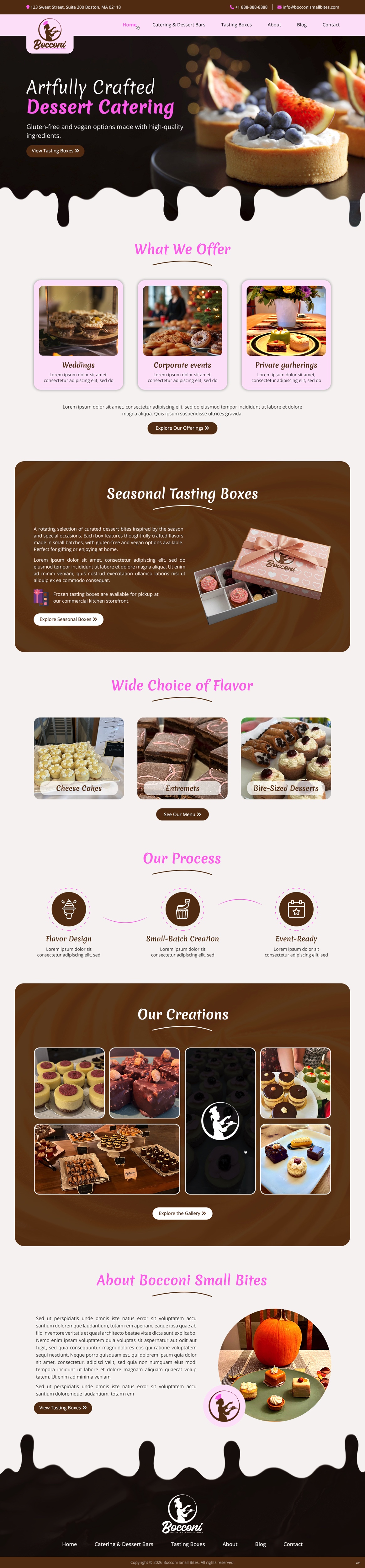 Web Design par pb pour Bocconi - Small bite catering LLC | Design #36670686