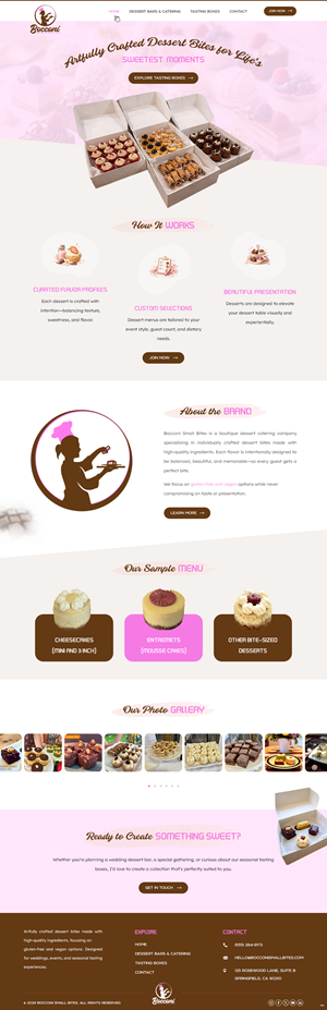 Diseño Web por pb para Bocconi - Small bite catering LLC | Diseño: #36670688