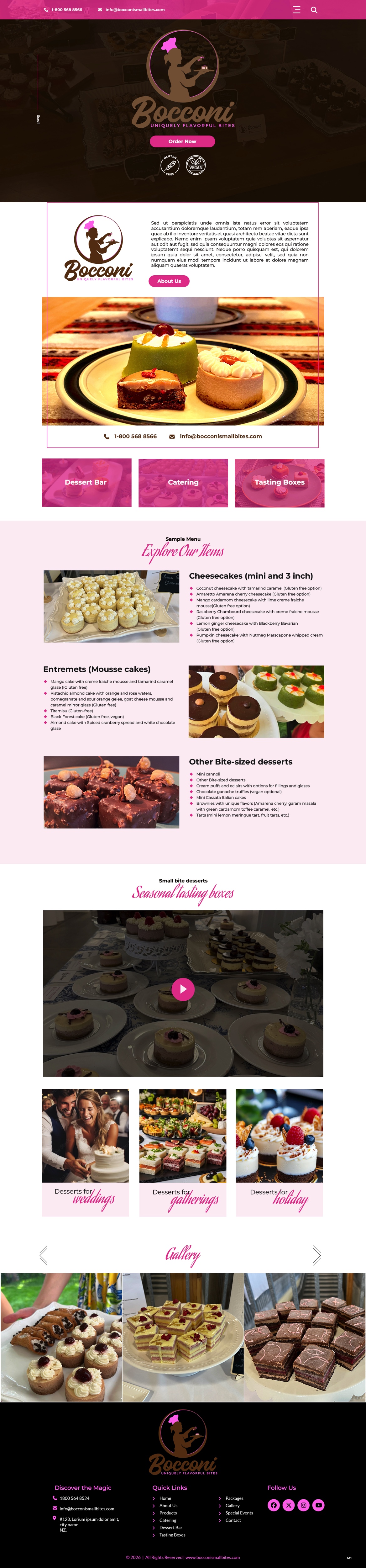 Web Design by pb for Bocconi - Small bite catering LLC | Design #36670689