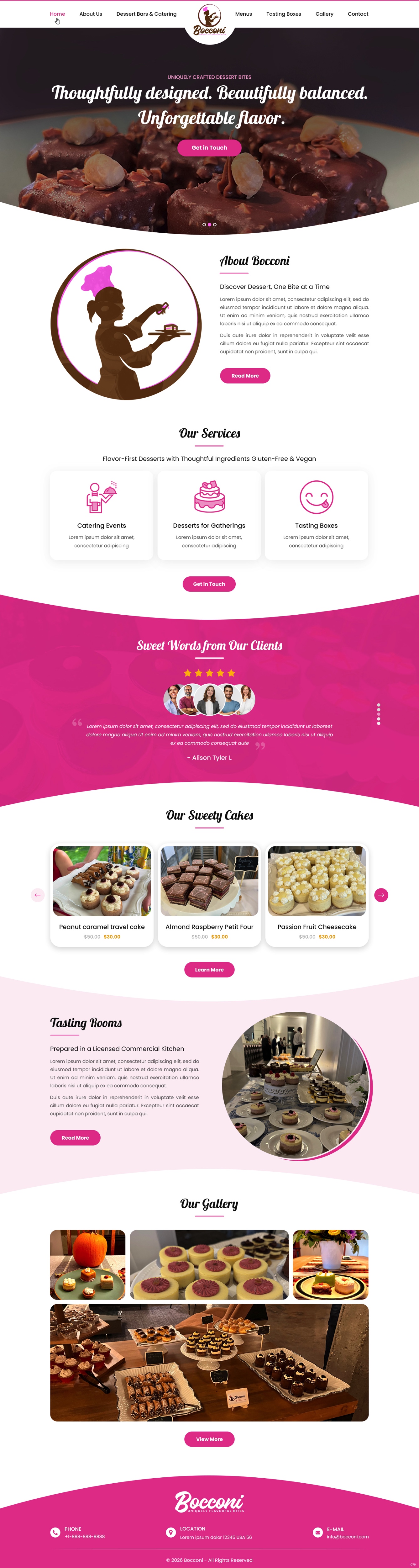 Web Design by pb for Bocconi - Small bite catering LLC | Design #36676422