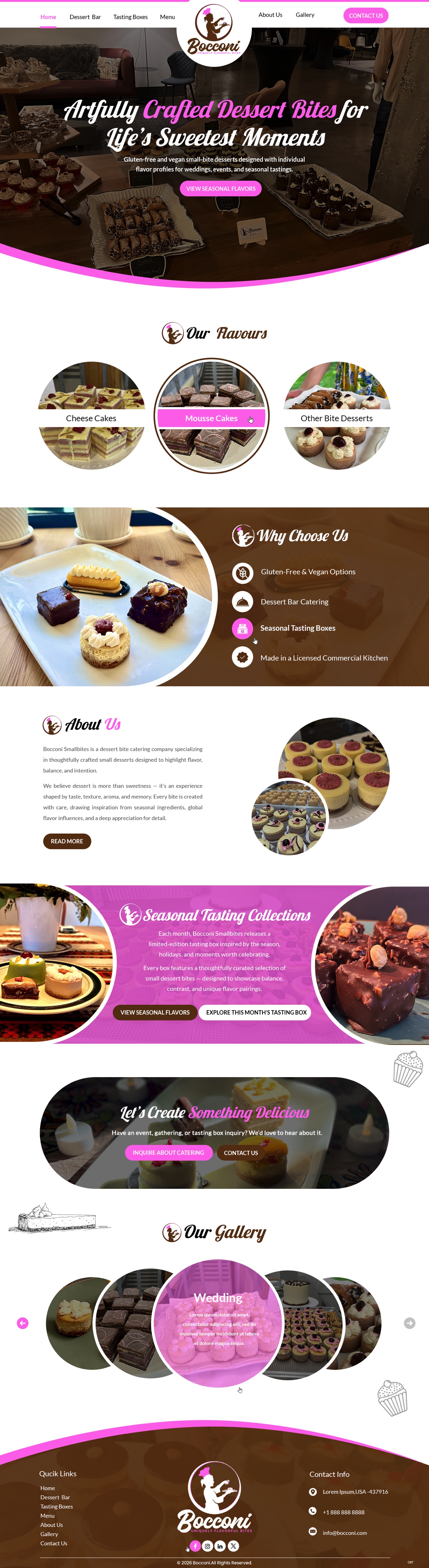 Web Design by pb for Bocconi - Small bite catering LLC | Design #36676423