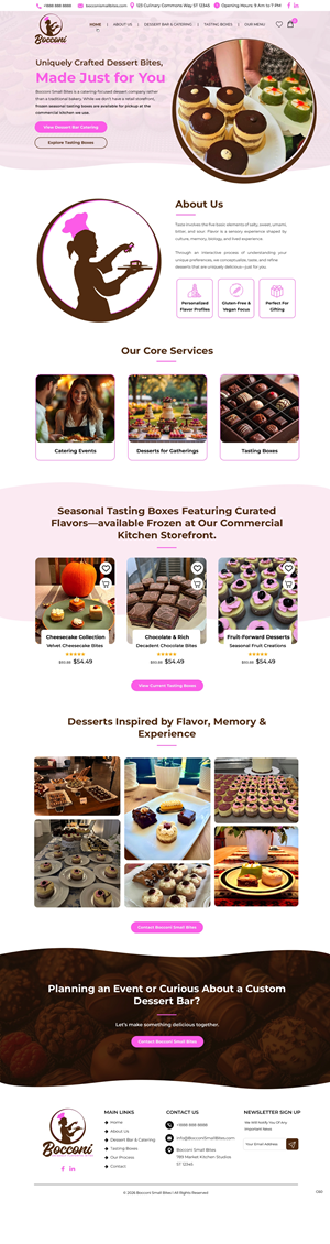 Diseño Web por pb para Bocconi - Small bite catering LLC | Diseño: #36676425