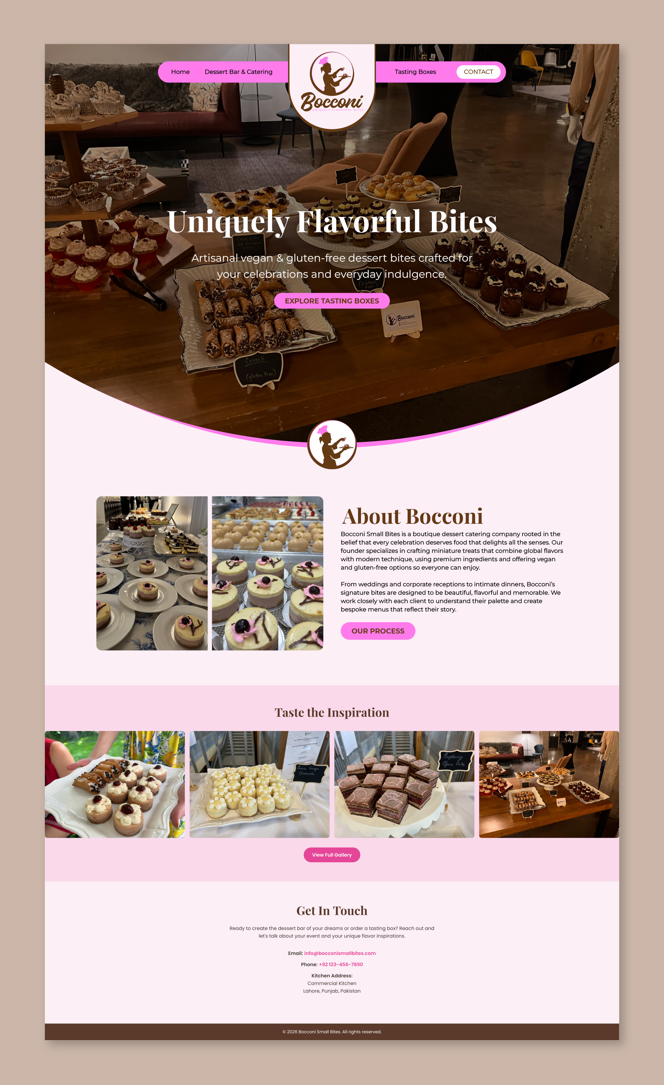 Web Design by Titan Solbiz for Bocconi - Small bite catering LLC | Design #36665374