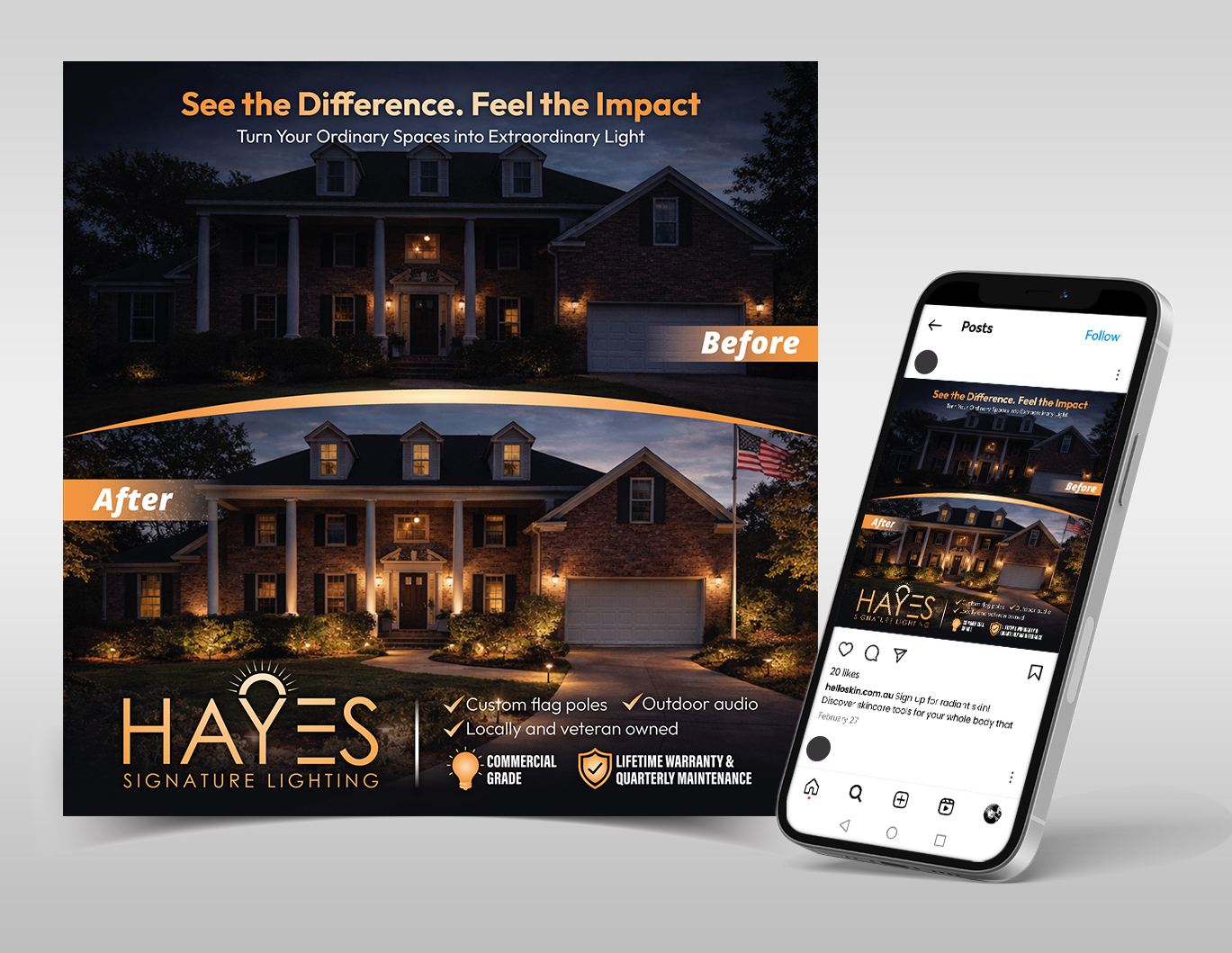 Advertisement Design by Adi GFX for Hayes Signature Lighting | Design #36669783