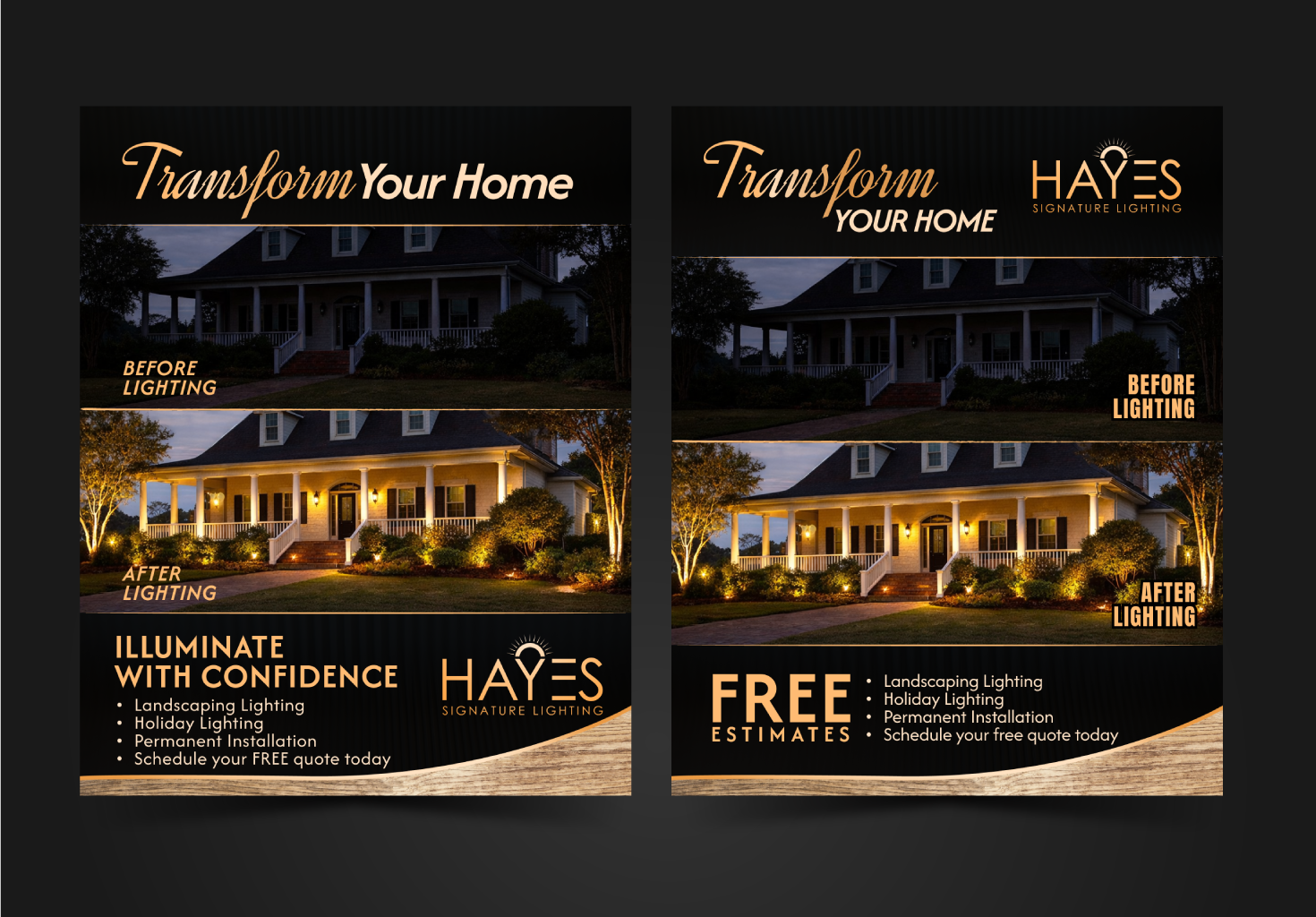 Diseño Publicitario por JK18 para Hayes Signature Lighting | Diseño #36682392