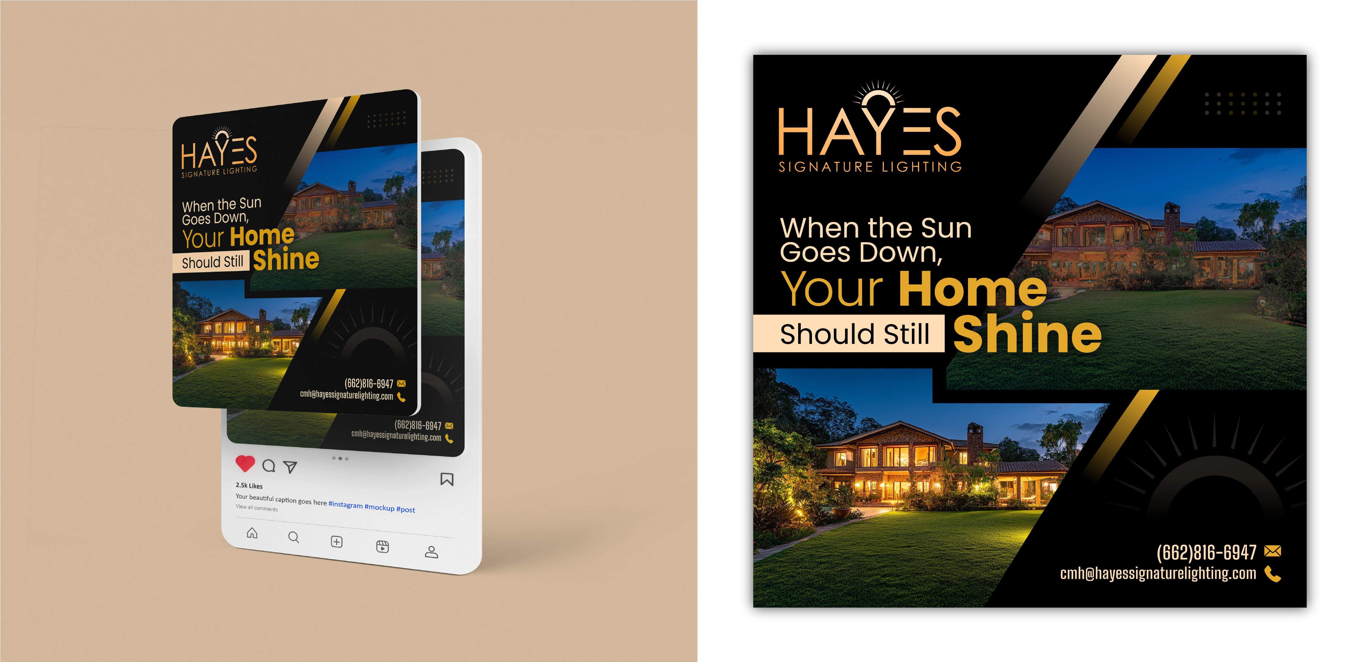 Advertisement Design by Impressive Designs for Hayes Signature Lighting | Design #36668282