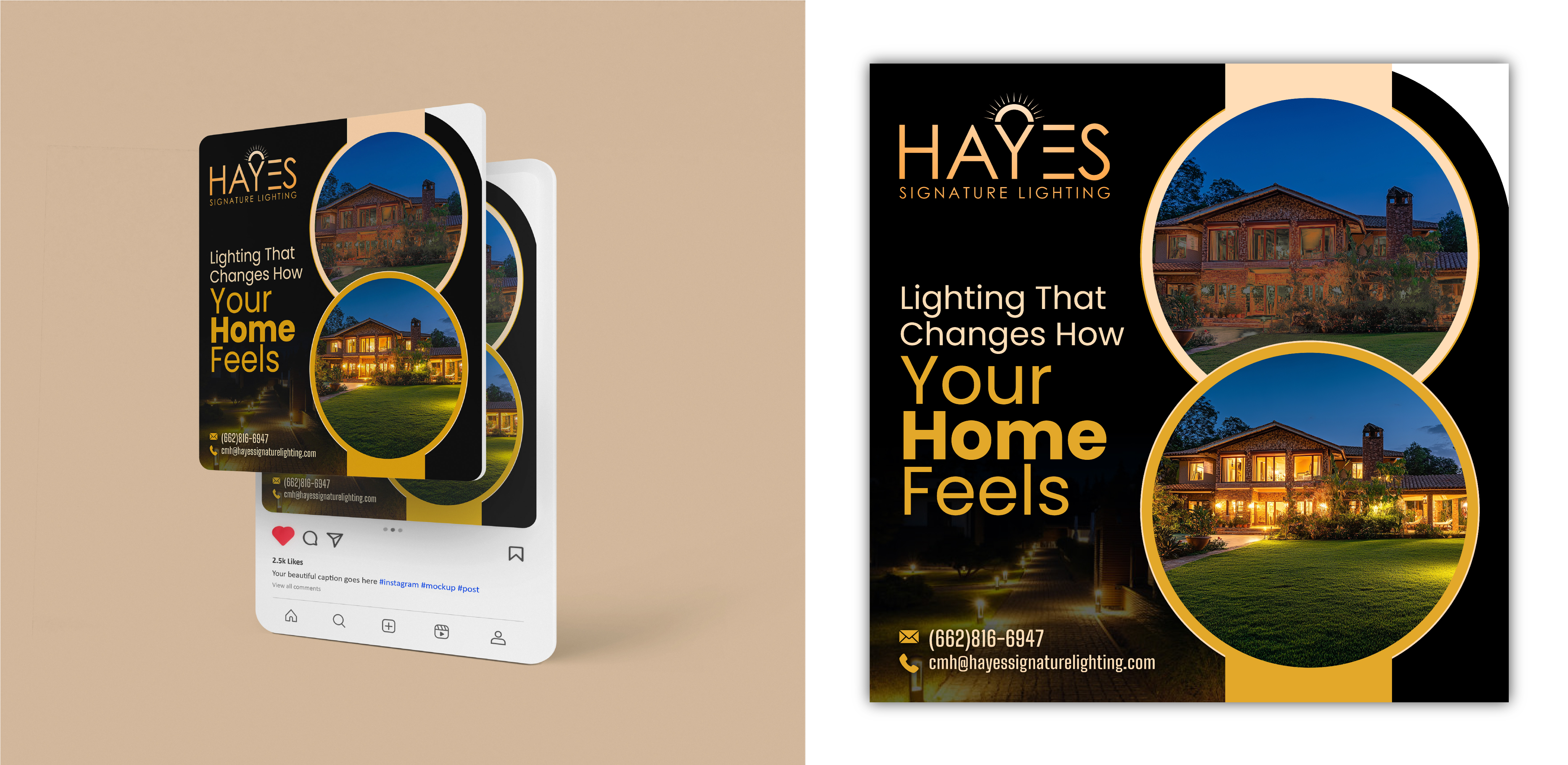 Advertisement Design by Impressive Designs for Hayes Signature Lighting | Design #36668284