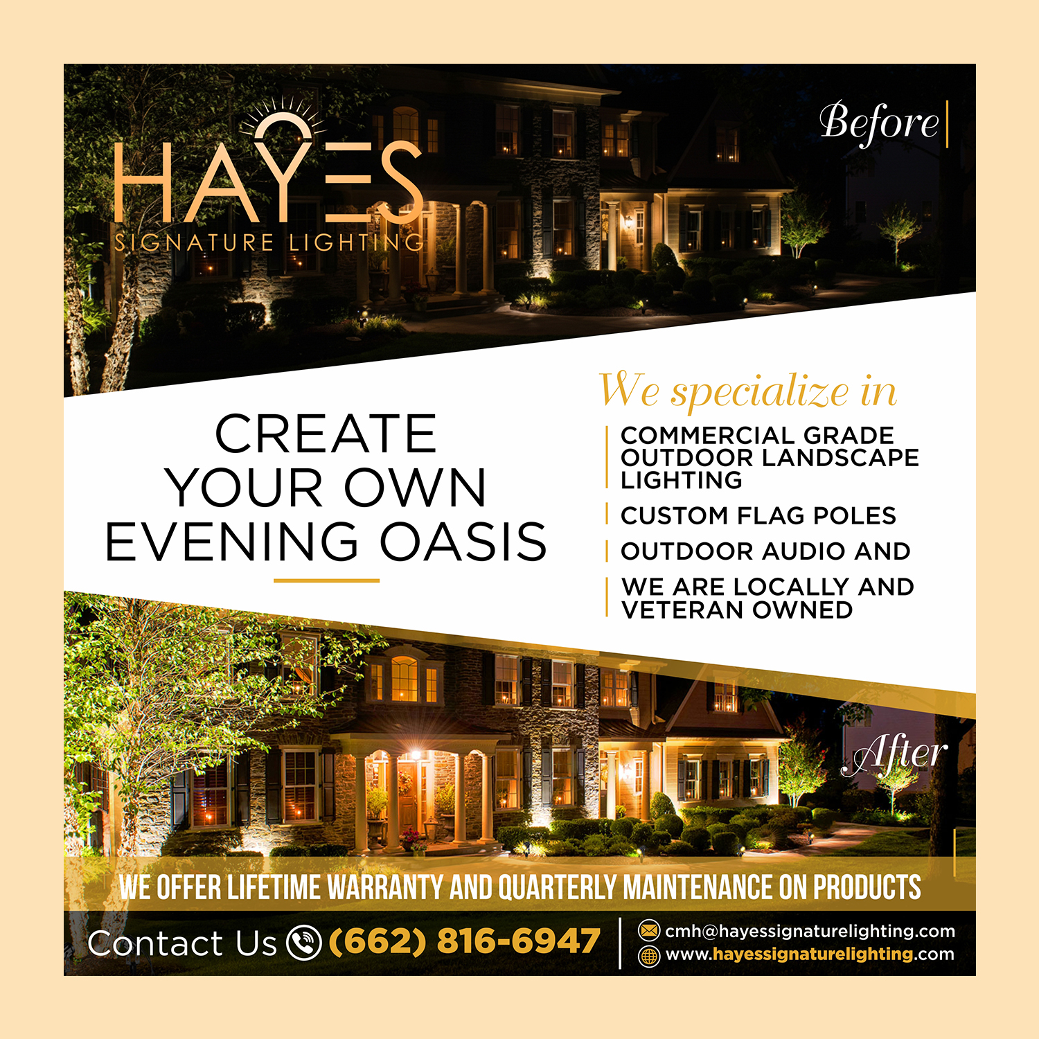 Advertisement Design by Aurora:) for Hayes Signature Lighting | Design #36668689