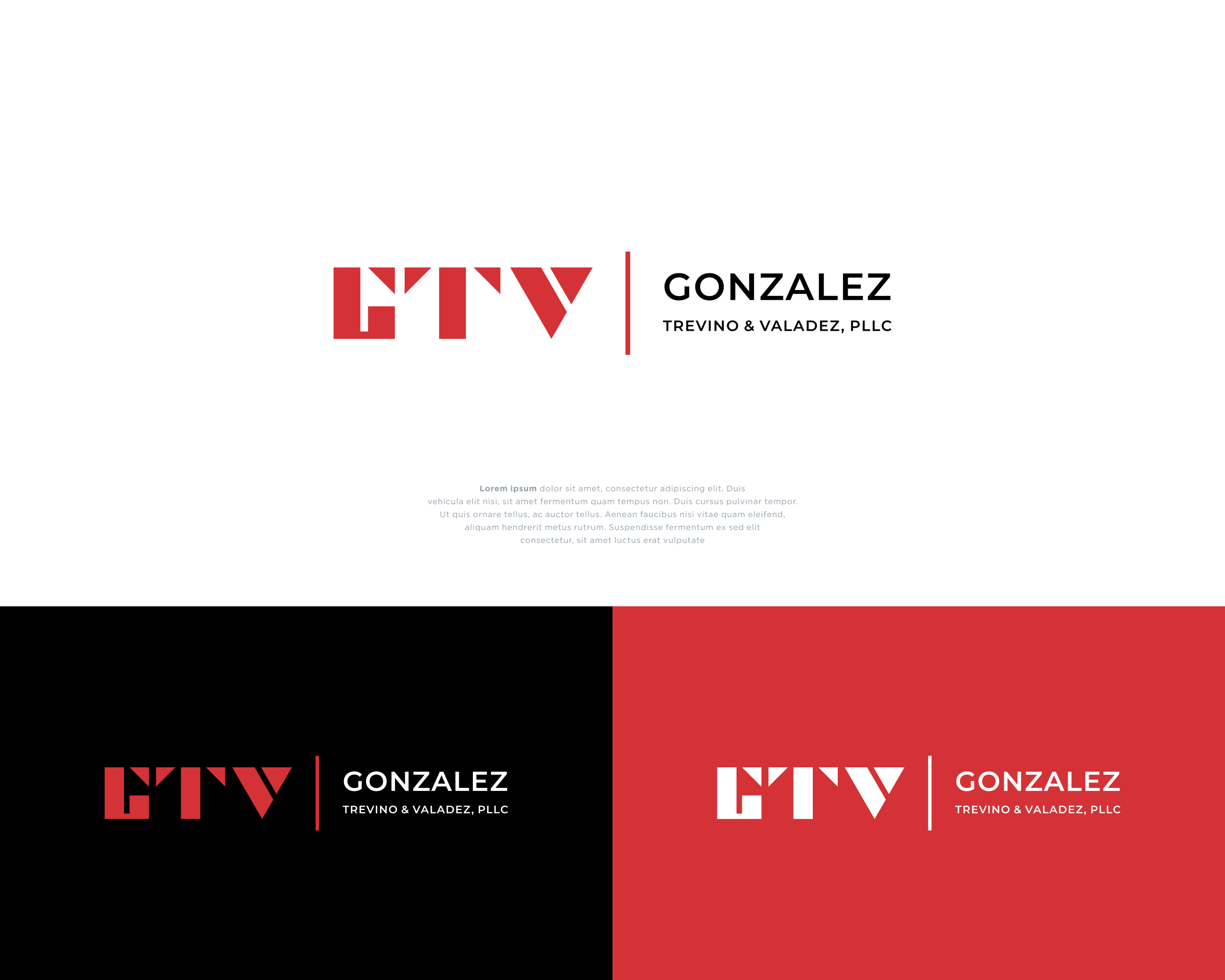 Logo Design by MugiBerkah for Gonzalez, Trevino & Valadez, PLLC | Design #36714025
