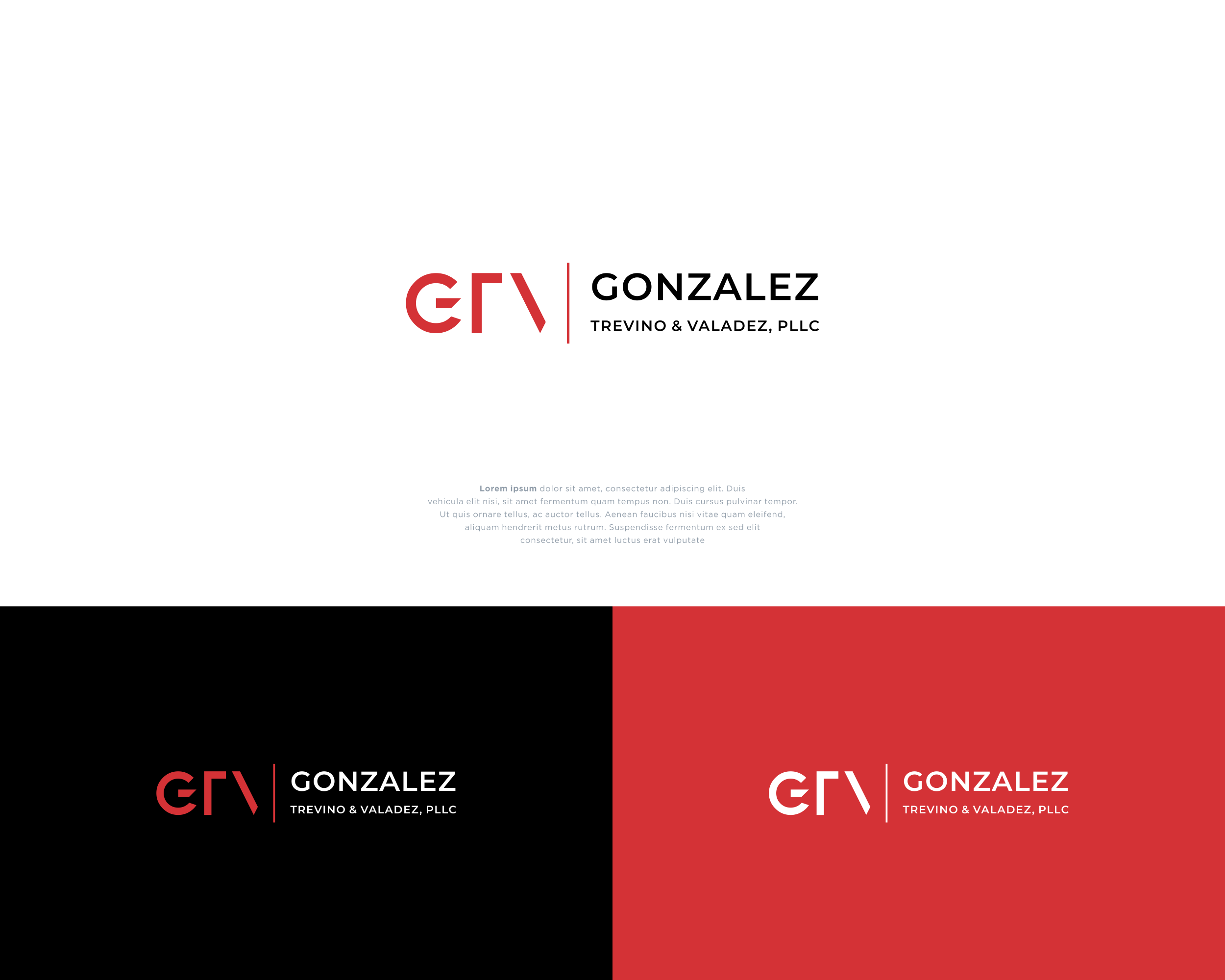 Logo Design by MugiBerkah for Gonzalez, Trevino & Valadez, PLLC | Design #36714093