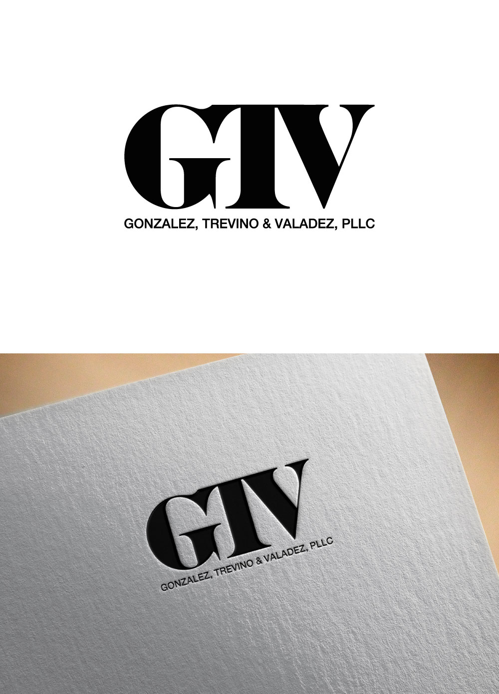 Logo Design by KING JM for Gonzalez, Trevino & Valadez, PLLC | Design #36692085