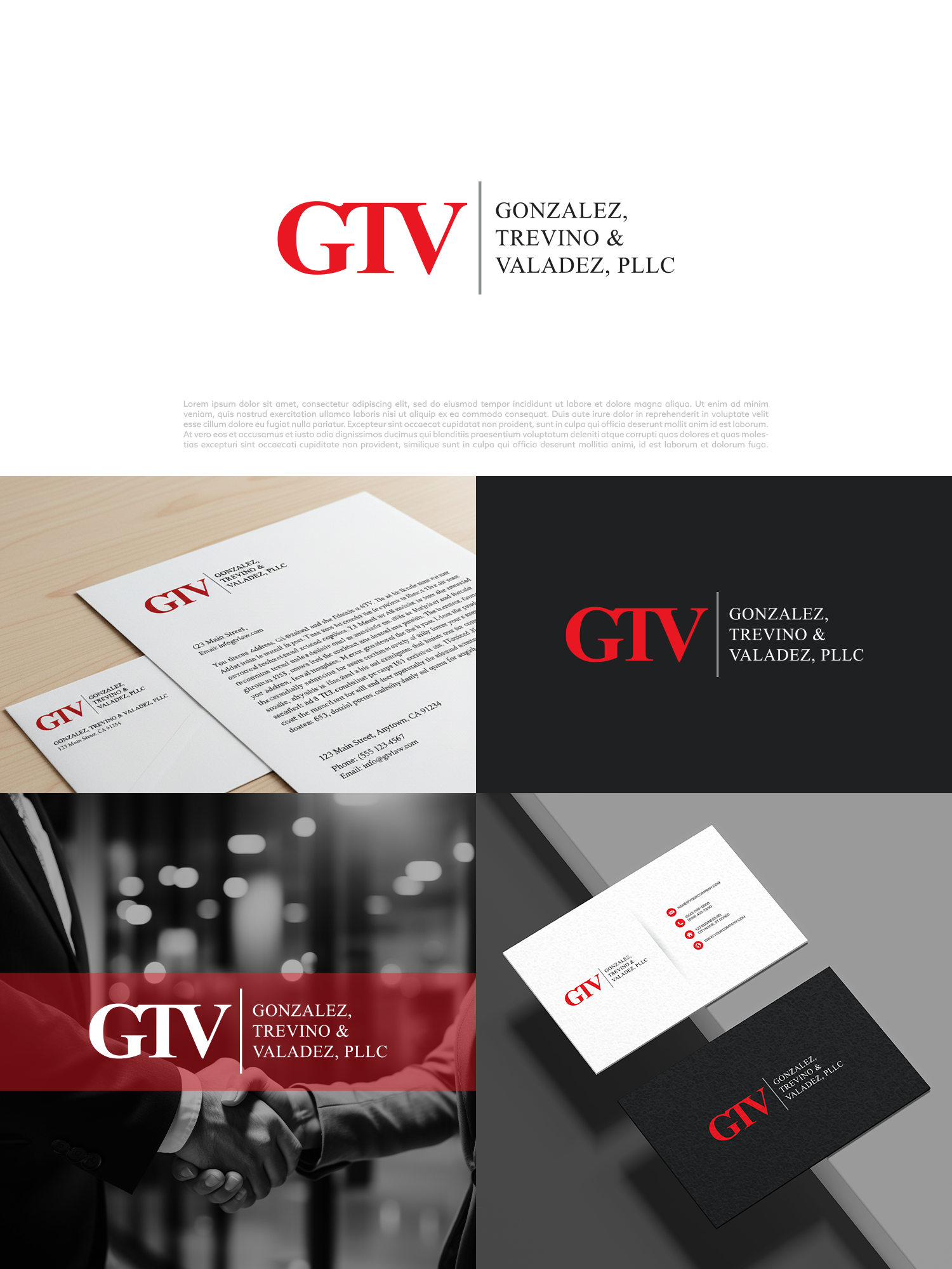 Design de Logo par COLOUR CREATIVE pour Gonzalez, Trevino & Valadez, PLLC | Design #36718841