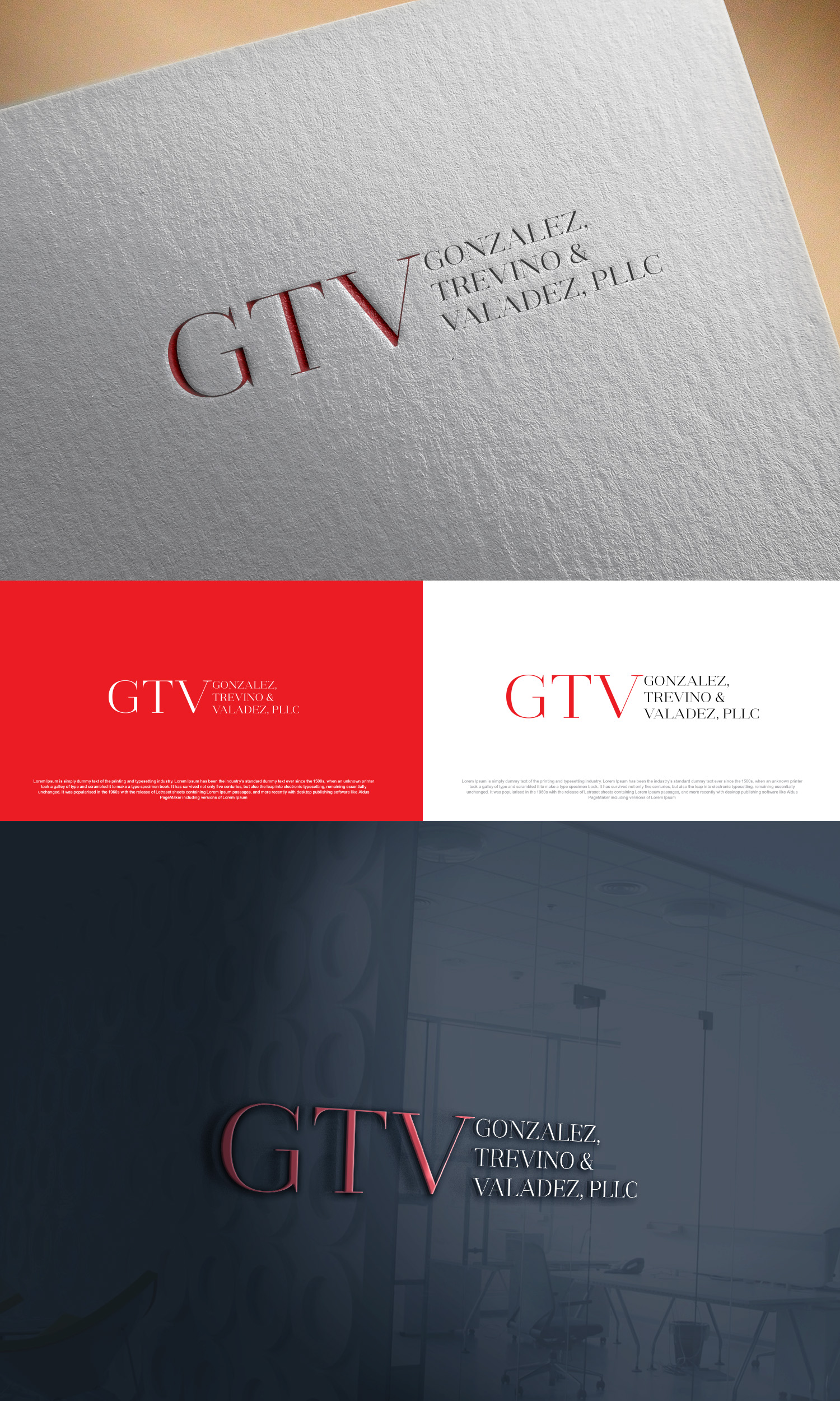 Logo Design by Ahsan Designs for Gonzalez, Trevino & Valadez, PLLC | Design #36693959